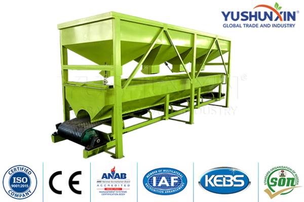 Alimentador de material para sistemas pequeños de fertilizantes NPK mezclados