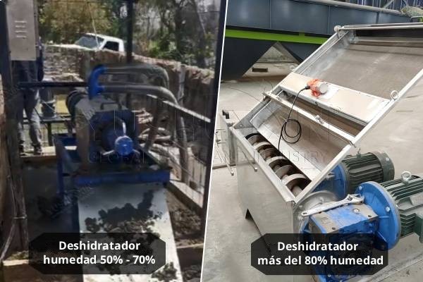 Máquina para desaguar estiércol