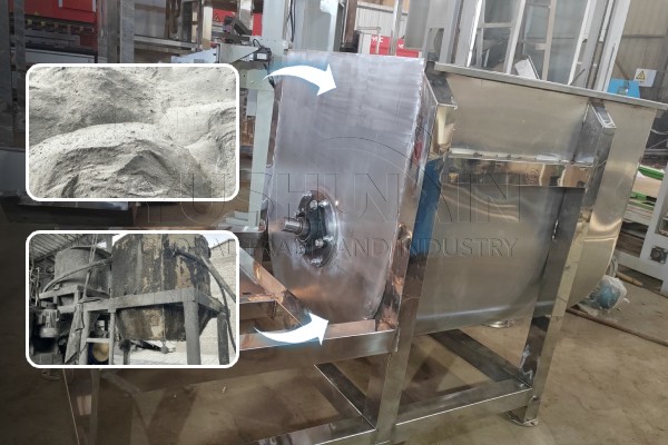 Mezcle el polvo roca fosfática con ácido sulfúrico concentrado de manera uniformeo