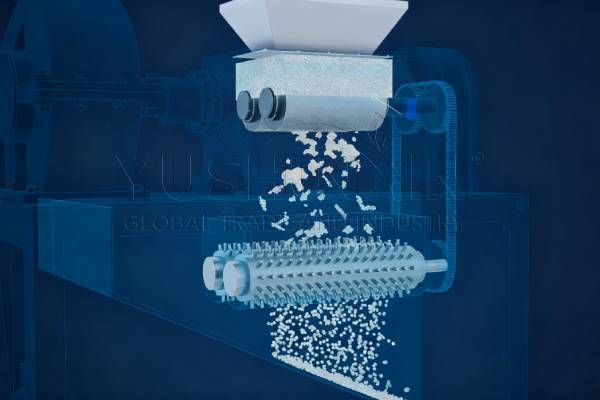 Principio funcionamiento de la máquina extrusora rodillos para fertilizantes