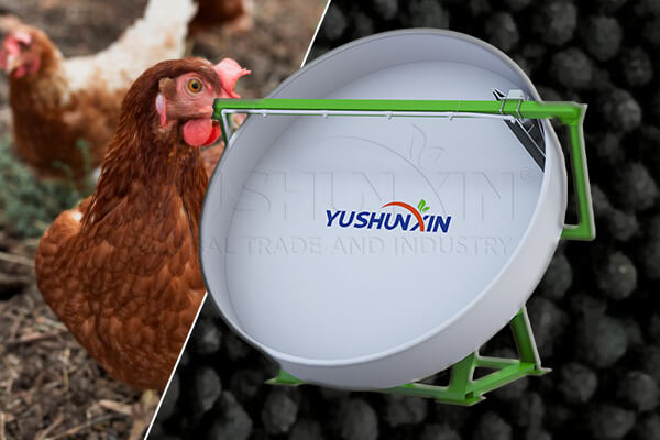 granulador de disco para granulación de estiércol pollo