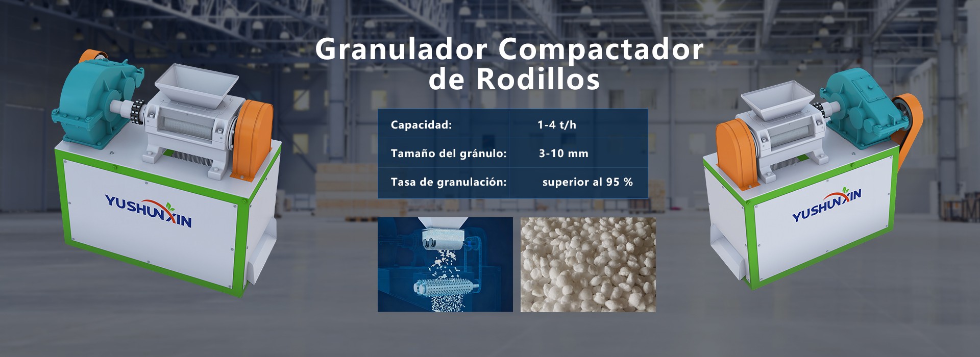 Granulador Compactador de Rodillos