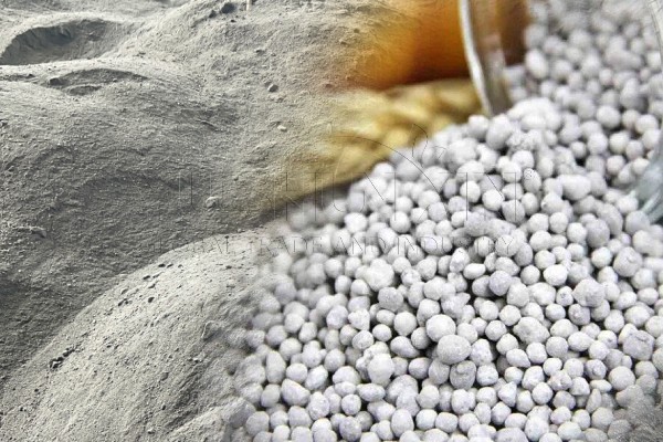 producir fertilizantes NPK a partir de polvo y gránulos