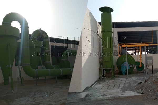 sistema de tratamiento gases residuales para la producción fertilizantes compuestos