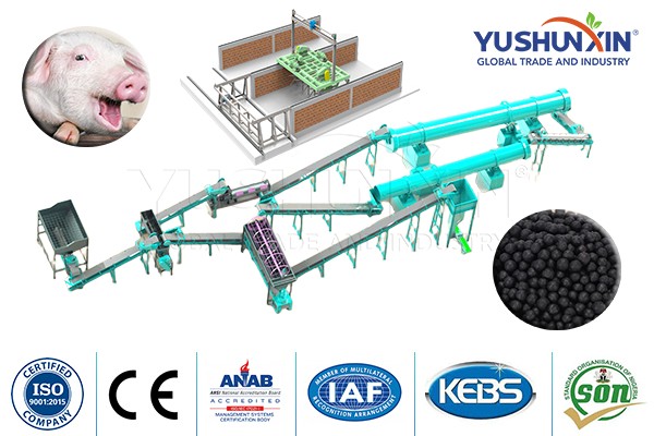 Solución de granulación de estiércol de cerdo