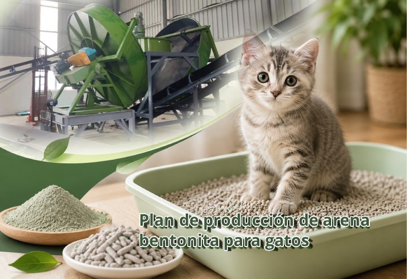 produksi kotoran kucing bentonit